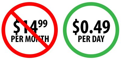 List the daily price instead of the monthly price