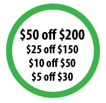 Arrange Discounts in Tiered Amounts